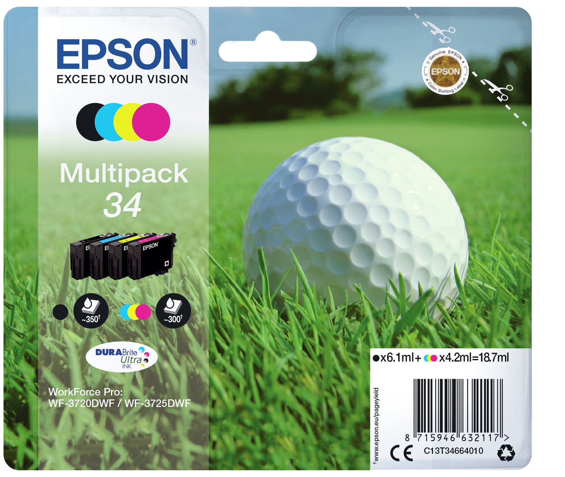 Golf ball Tinta multipack 4 colores 34 DURABrite Ultra Pelota de golf