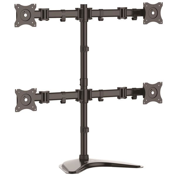 Base de Soporte Ajustable VESA para 4 Monitores de hasta 27 Pulgadas