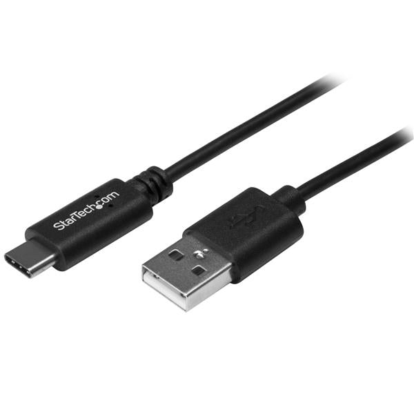 Cable de Carga y Sincronización USB-A a USB-C de 2m - Cable de Datos USB-A a USB Tipo C - M/M - Negro - Certificado USB-IF