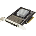 Tarjeta de Red SFP+ 10G SFP+ con 4 Puertos - Adaptador Convergente SFP+ Abierto Intel XL710 - NIC PCIe 10 Gigabit Ethernet - Tarjeta LAN 10GbE - Dell PowerEdge HPE ProLiant