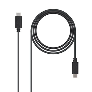 USB 2.0, 2m cable USB USB C Negro
