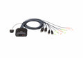 Switch KVM formato cable DisplayPort USB de 2 puertos selector remoto de puerto