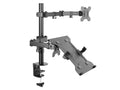 Soporte de escritorio articulado de doble brazo para monitor portátil de 13"-32