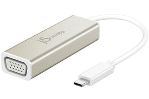 JCA111 Adaptador gráfico USB 1920 x 1080 Pixeles Aluminio, Blanco