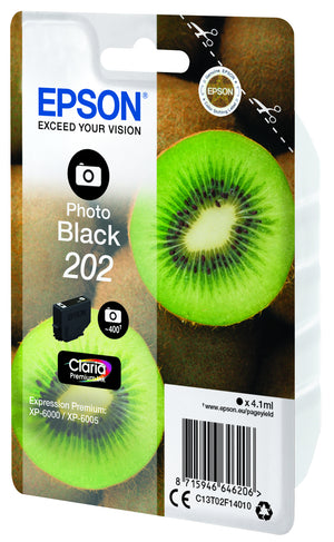 Kiwi Singlepack Photo Black 202 Claria Premium Ink