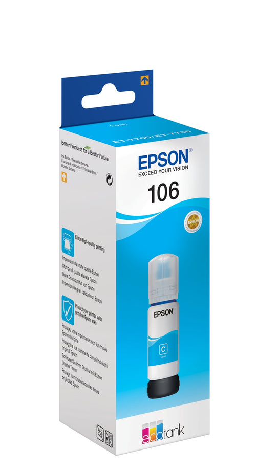 106 EcoTank Cyan ink bottle