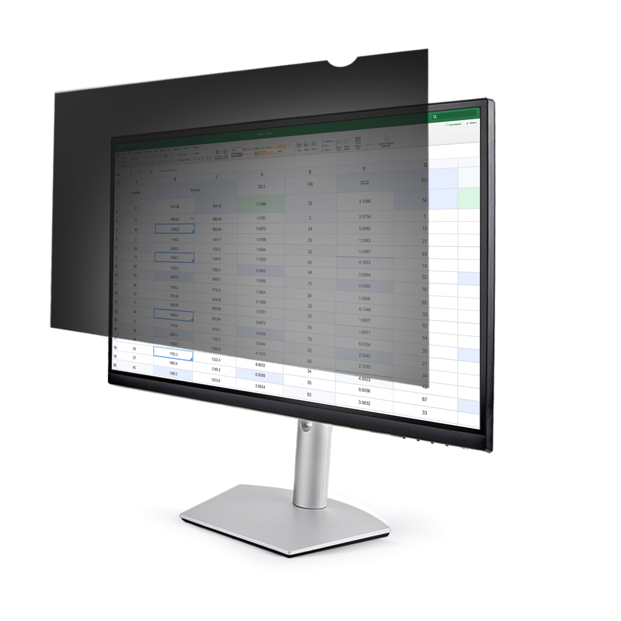 Filtro de Privacidad para Monitores de 20 Pulgadas - Pantalla de Privacidad para Reducir la Luz Azul - de Pantalla Ancha 16:9 - Mate/Brillante - Ángulo de Visión de +/-30 Grados