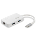 EU-4308 base para portátil y replicador de puertos USB 3.2 Gen 1 (3.1 Gen 1) Type-C Blanco