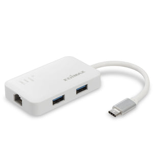 EU-4308 base para portátil y replicador de puertos USB 3.2 Gen 1 (3.1 Gen 1) Type-C Blanco