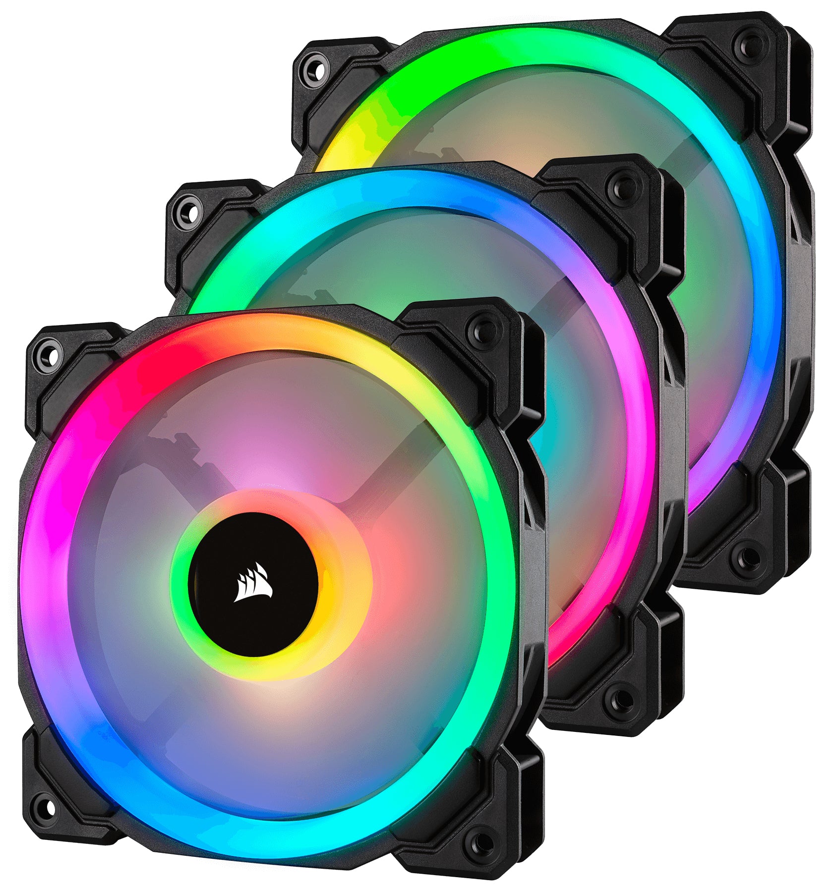 LL120 RGB Carcasa del ordenador Ventilador 12 cm Negro, Blanco 3 pieza(s)