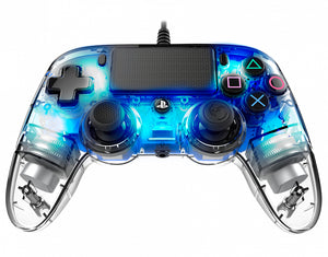PS4OFCPADCLBLUE mando y volante Azul, Transparente USB Gamepad Analógico/Digital PC, PlayStation 4