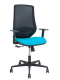 Silla Mardos sincro malla negra bali turquesa brazo regulable