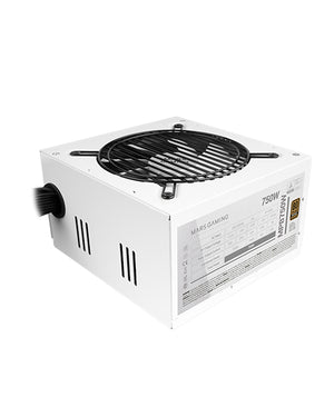 MPB750, Fuente Alimentación PC 750W ATX, 6 Años Garantía, 80Plus Bronze 230V EU, 90% Eficiencia, Ventilador FDB 120mm con Tecnología AI-RPM y Sistema Antivibración, Blanco