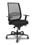 Silla Alares sincro malla negra bali negro brazo regulable base acero negro