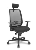 Silla Alares sincro malla negra bali negro brazo regulable cabecero regulable
