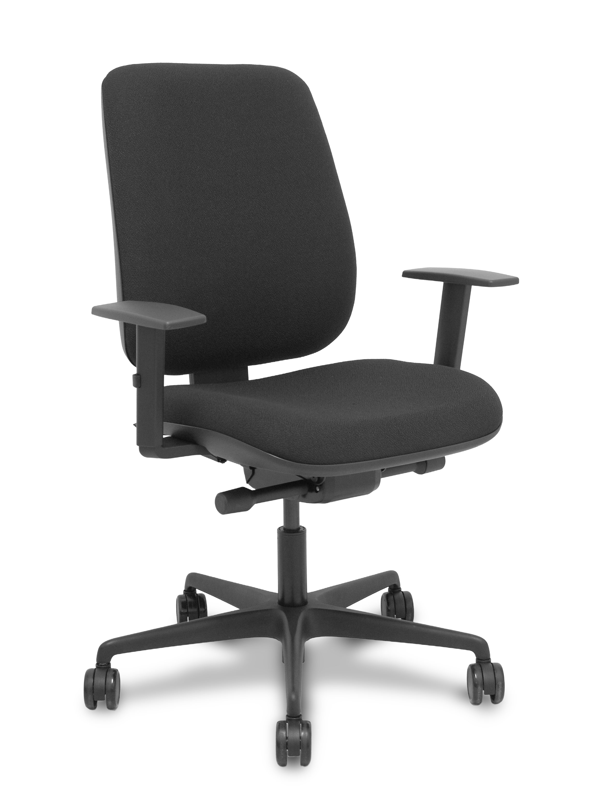 Silla Alares traslack tapizada bali negro brazo regulable