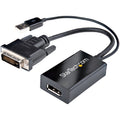Adaptador DVI a DisplayPort Alimentado por USB - Conversor DVI a DisplayPort - Convertidor DVI-D a DP - 1920x1200