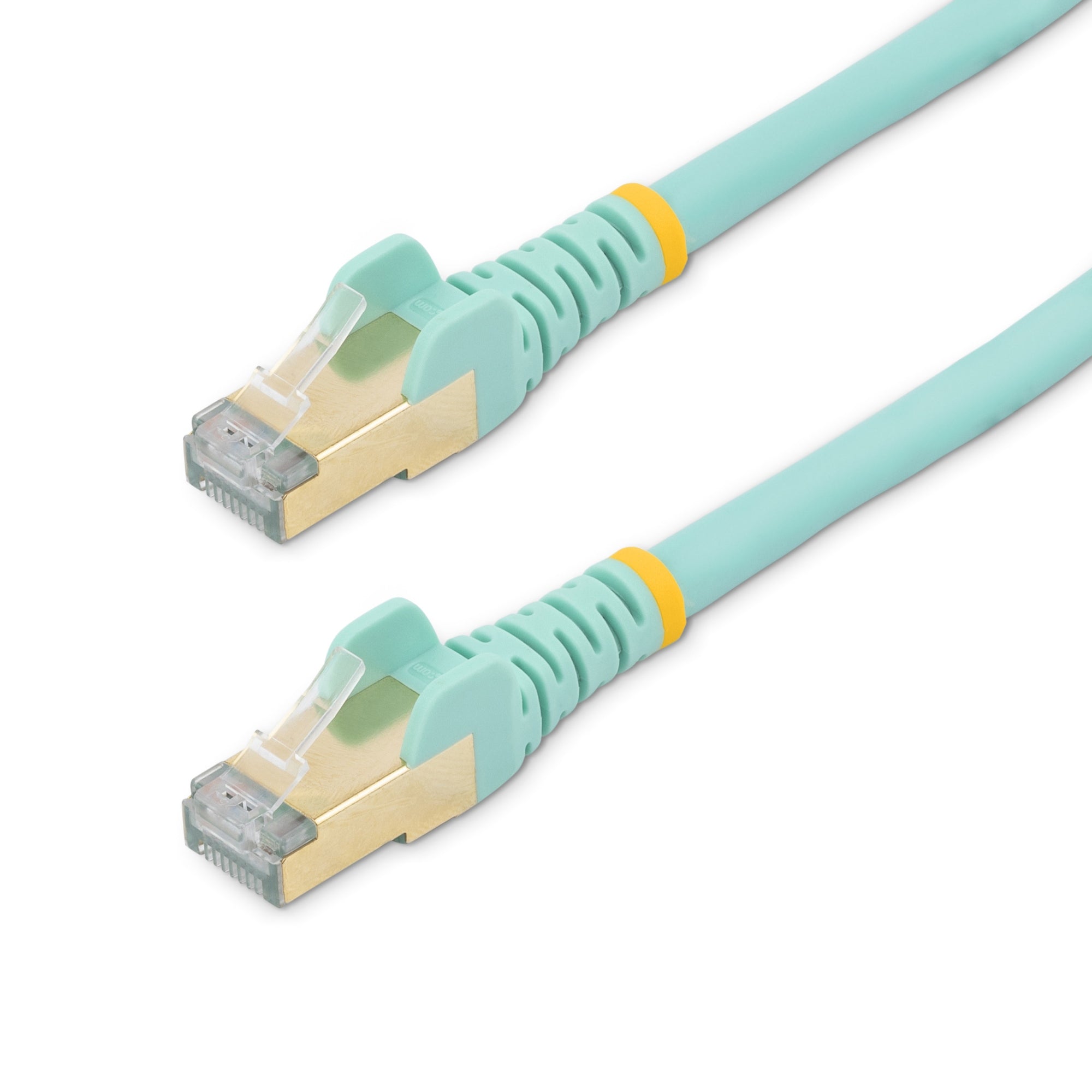 Cable de 3m de Red Ethernet RJ45 Cat6a Blindado STP - Cable sin Enganche Snagless - Aguamarina