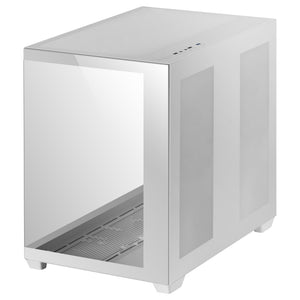 MCV4 Blanco, Torre Gaming Custom XXL E-ATX, Ventana Cristal Templado Lateral y Frontal Sin Marco, Estructura Modular Doble Cámara