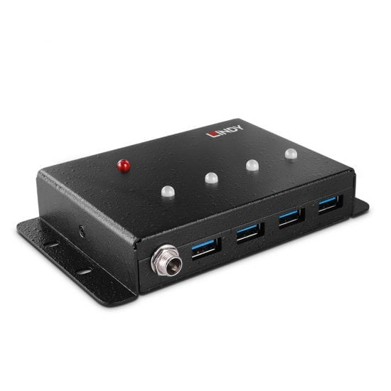43374 hub de interfaz USB 3.2 Gen 1 (3.1 Gen 1) Type-B 5000 Mbit/s Negro