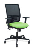 Silla Yunquera sincro malla negra bali pistacho brazo regulable