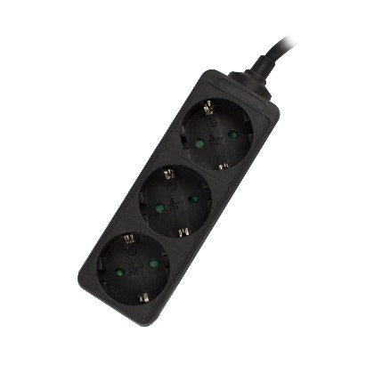 EW3959 base múltiple 1,5 m 3 salidas AC Interior Negro