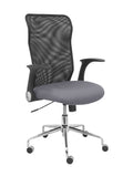Silla Minaya respaldo malla negro asiento bali gris medio