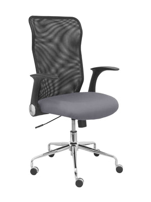 Silla Minaya respaldo malla negro asiento bali gris medio