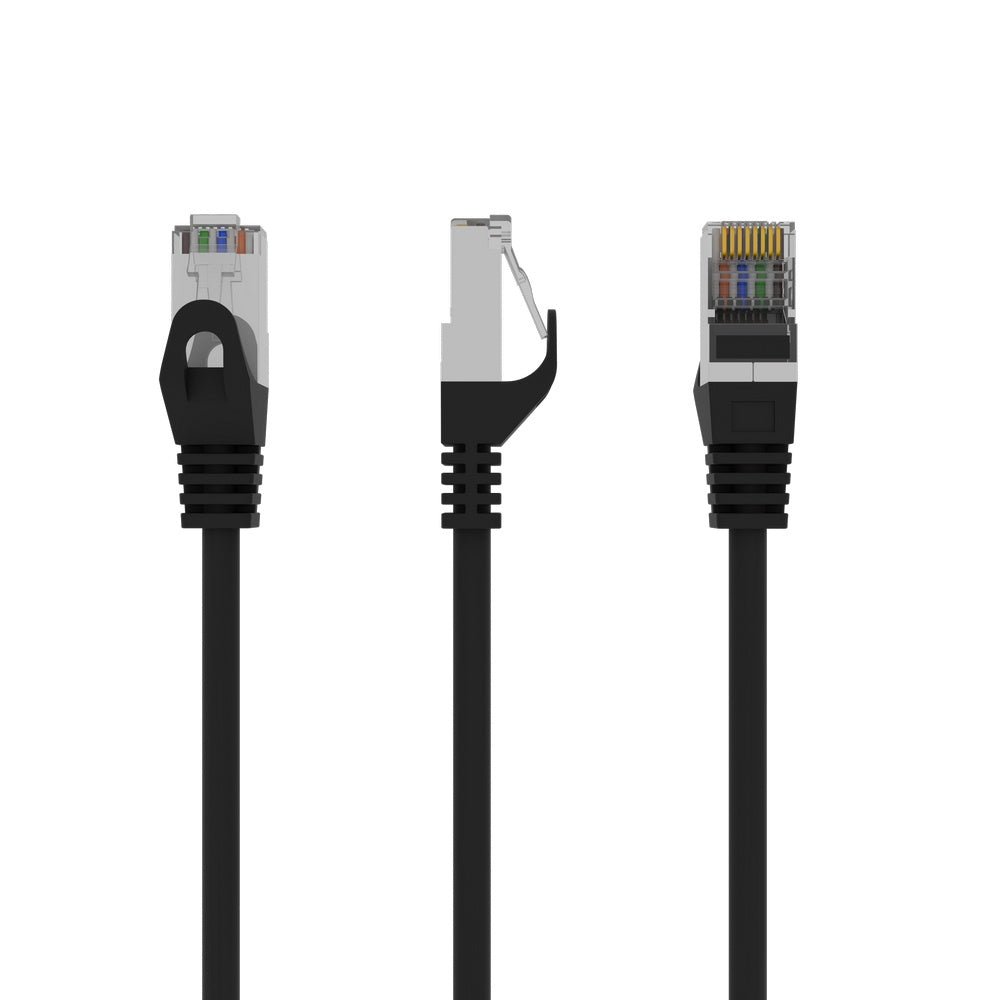 PP6-1M/BK cable de red Negro Cat6 F/UTP (FTP)