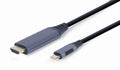 CC-USB3C-HDMI-01-6 adaptador de cable de vídeo 1,8 m USB Tipo C HDMI tipo A (Estándar) Negro, Gris