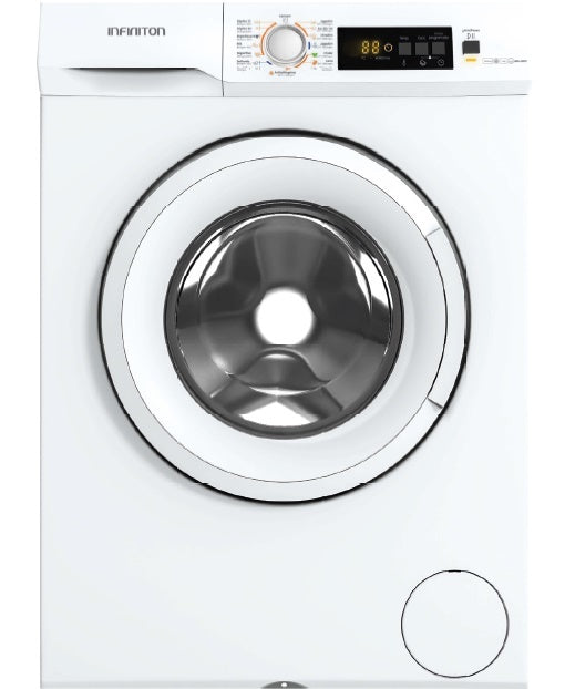 LAVADORA INFINITON WMD72L BLANCA 7KG 1200RPM CLASE D 15 PROGRAMAS DISPLAY INICIO PROGRAMADO