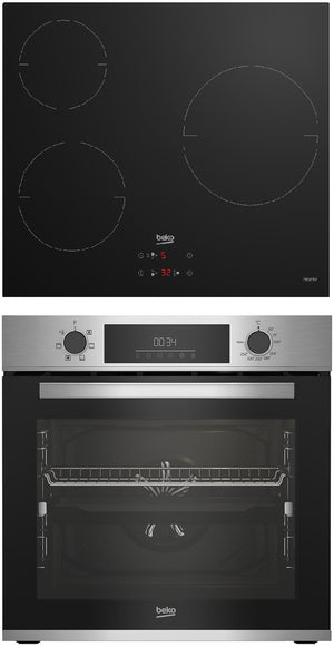 CONJUNTO BEKO BBSE12340XD HORNO MULTIFUNCION Y PLACA 3 ZONAS INDUCCION