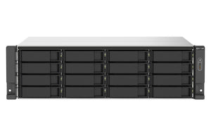 TS-1673AU-RP-16G servidor de almacenamiento NAS Bastidor (3U) Ryzen Embedded V1500B 16 GB DDR4 0 TB QNAP QTS Negro, Gris