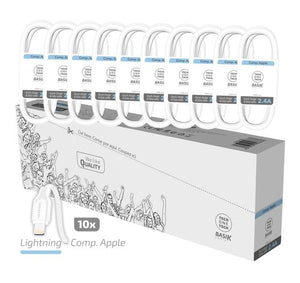 CABLE TECHONE USB-LIGHTNING 1 m. P/10