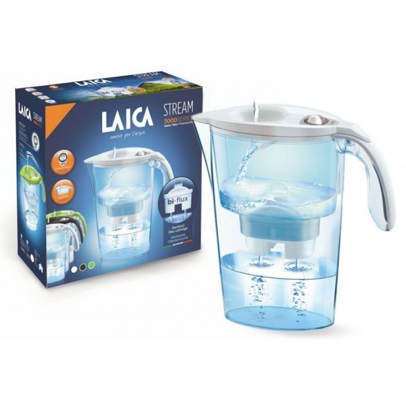 Jarra Filtrante Laica Stream Line/ 2.3L/ Blanca