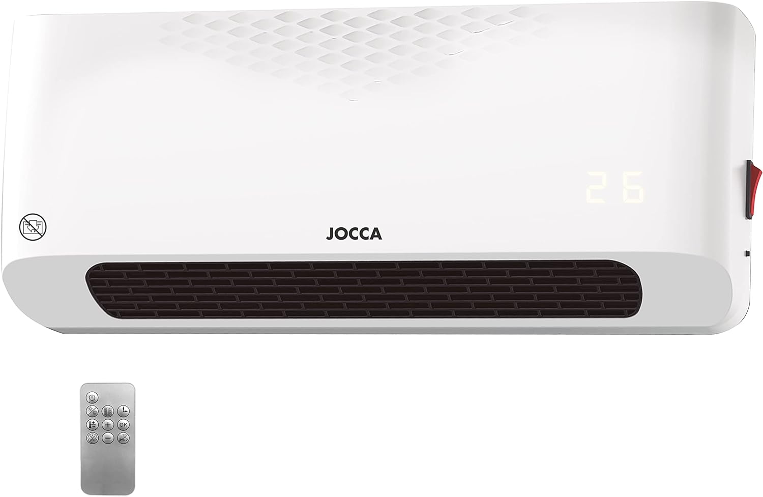 Calefactor cerámico de pared tipo split JOCCA 2203 2000W c/mando