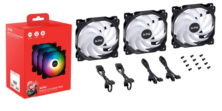 VENTO 120 ARGB PWM (3pack) Negro