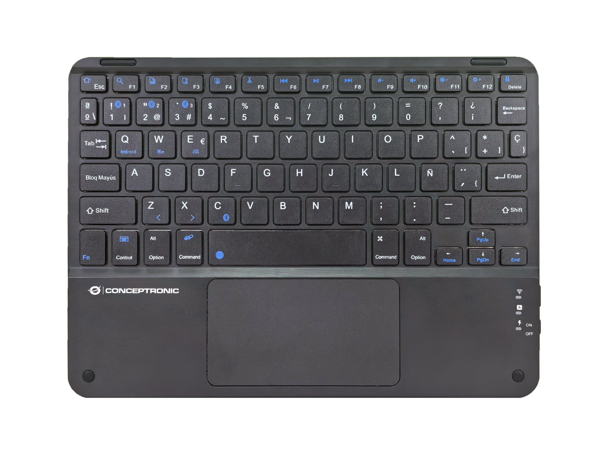 TOBIN01BES teclado Universal Bluetooth QWERTY Español Negro