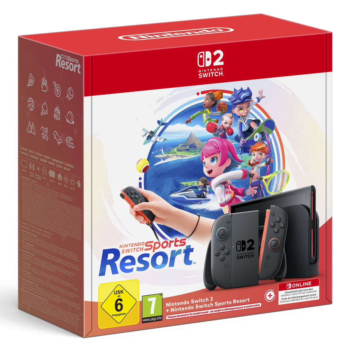 Switch 2 & Switch Sports Resort videoconsola portátil 20,1 cm (7.9") 256 GB Pantalla táctil Wifi Negro