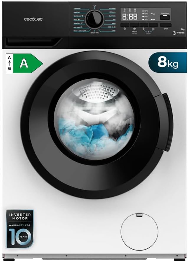Lavadora Cecotec Bolero Dresscode 8300 Inverter Maxx A