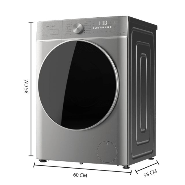 Lavadora Cecotec Bolero DressCode 9800 Inverter Steel A