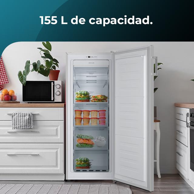 Congelador vertical Cecotec Bolero CoolMarket UF 155 White E