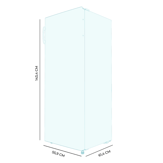 Congelador vertical Cecotec Bolero CoolMarket UF 155 White E