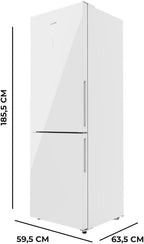 Frigorífico combi Cecotec Bolero CoolMarket Combi 322 Glass White E