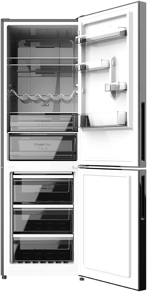 Frigorífico combi Cecotec Bolero CoolMarket Combi 322 Glass Black E