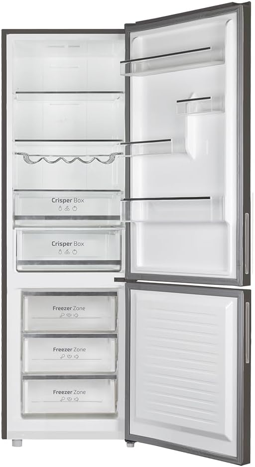 Frigorífico combi Cecotec Bolero CoolMarket Combi 322 Glass Grey D
