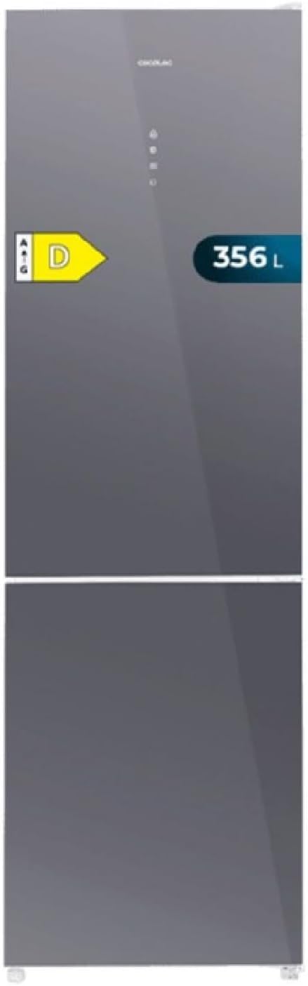 Frigorífico combi Cecotec Bolero CoolMarket Combi 356 Glass Grey D