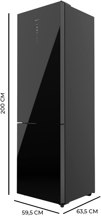 Frigorífico combi Cecotec Bolero CoolMarket Combi 356 Glass Grey D