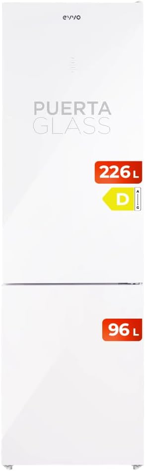 Frigorífico Combi EVVO F55W Glass