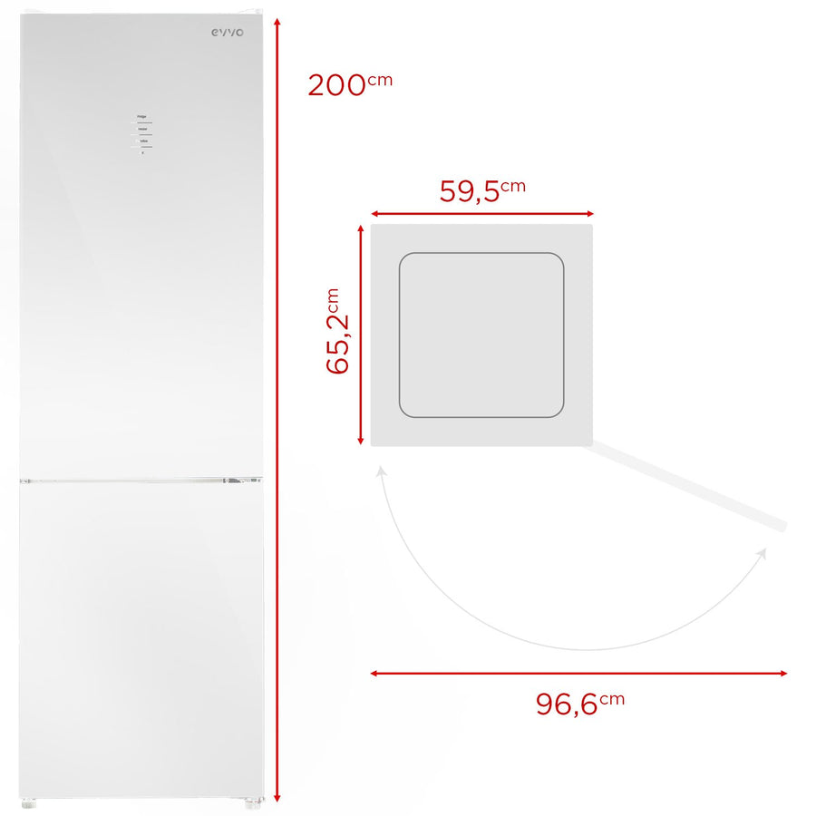 Frigorífico Combi EVVO F60W Glass